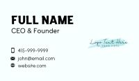 Signature Brush Wordmark Business Card Design