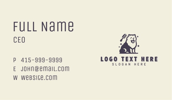 Comb Dog Pet Grooming Business Card Design Image Preview