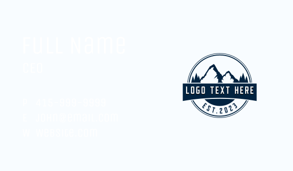 Mountain Summit Adventure Business Card Design Image Preview