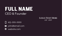 Fancy Boutique Wordmark  Business Card Image Preview