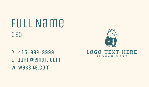 Hamster Apparel Clothing Business Card Design Image Preview