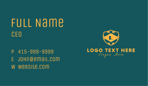 Golden Ornate Lettermark Business Card Design Image Preview