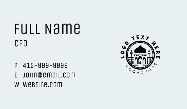 Islam Mosque Architecture Business Card Design Image Preview