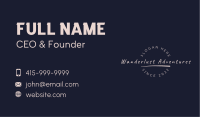 Feminine Handwritten Wordmark Business Card Image Preview