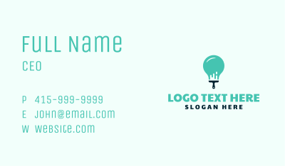 Light Bulb Paint Brush Business Card Image Preview