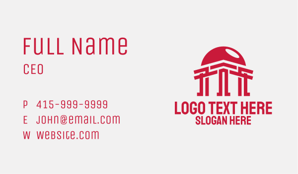 Sun Temple Pillar Business Card Design Image Preview