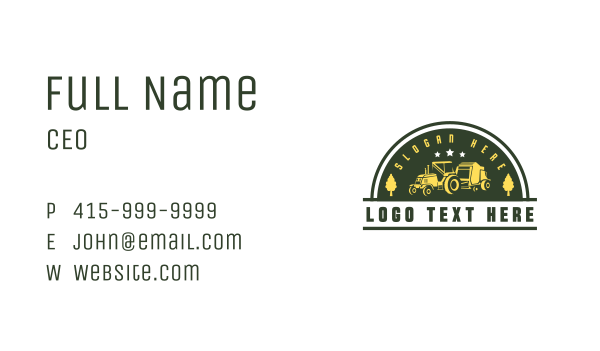 Tractor Agricultural Farming  Business Card Design Image Preview
