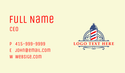 Barbershop Grooming Salon Business Card Image Preview