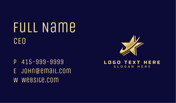 Professional Star Media Business Card Design Image Preview