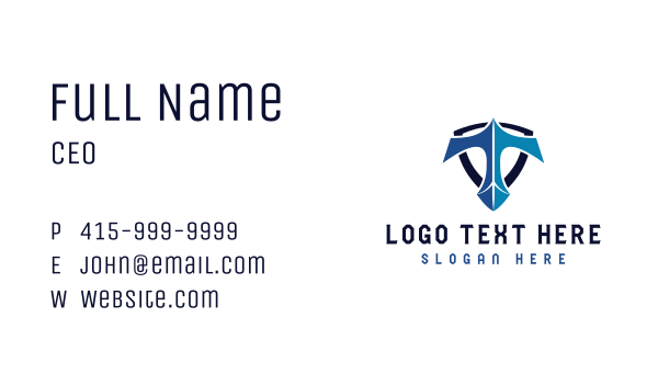 Shield Gaming Letter T Business Card Design Image Preview