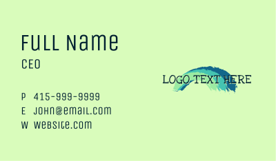 Paint Brush Wave Wordmark Business Card Image Preview