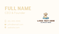 Puppy Pet Dog Towel Business Card Image Preview