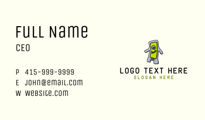 Mobile Phone Mascot  Business Card Image Preview