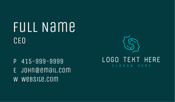 Artificial Intelligence Data Scientist Business Card Design Image Preview