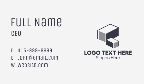 Minimalist Cargo Containers Business Card Design Image Preview