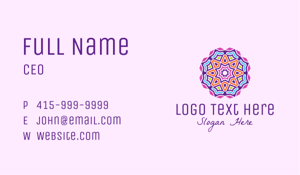 Colorful Mosaic Lantern Business Card Design Image Preview
