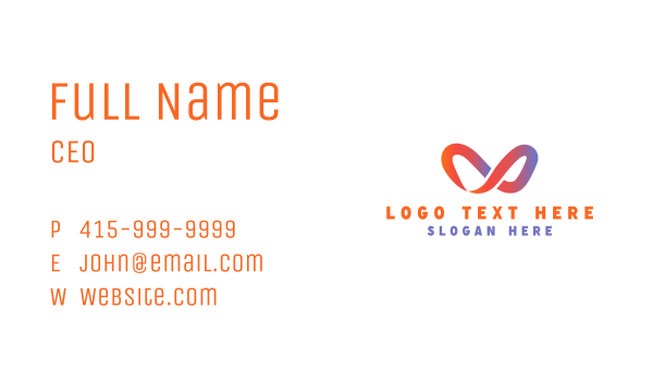 Gradient Loop Startup Business Card Design Image Preview