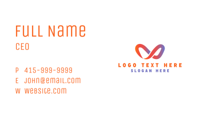 Gradient Loop Startup Business Card Image Preview