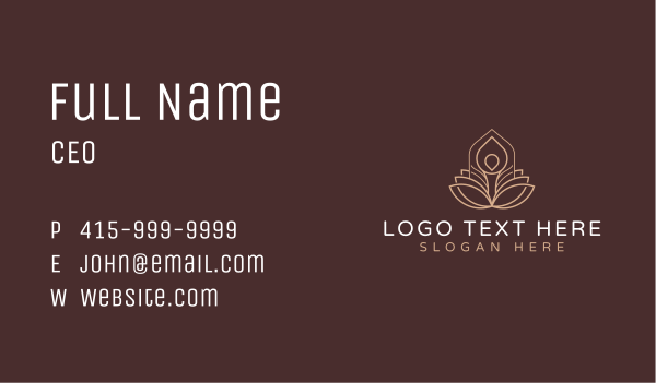 Meditation Therapeutic Yoga Business Card Design Image Preview