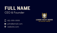 Skull Sword Shield Business Card Design