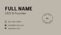 Generic Hipster Wordmark Business Card Image Preview