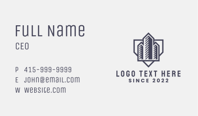 Realty Corporation Building Business Card