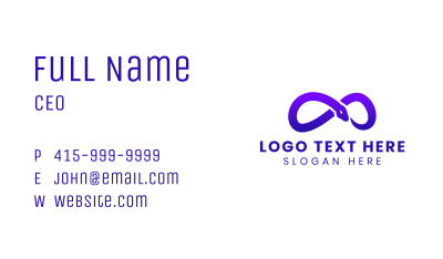 Violet Infinity Snake Business Card Image Preview