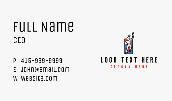 Olympic Torch Athlete Business Card Design Image Preview