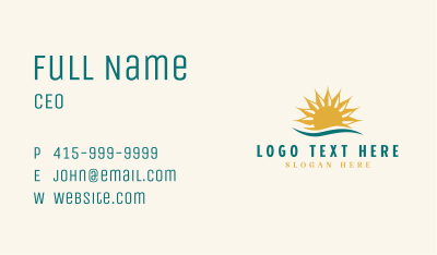 Tropical Sunset Wave Business Card Image Preview