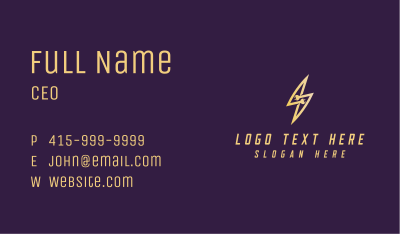Lightning Plug Electric Business Card Image Preview