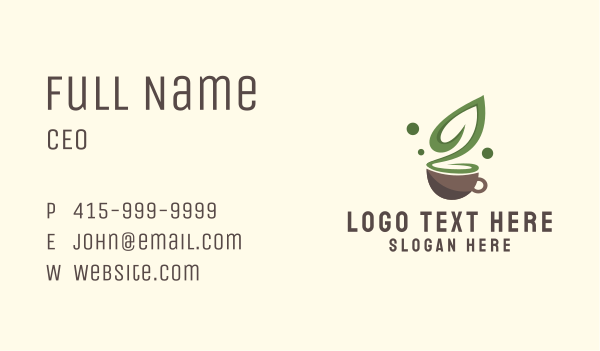 Green Tea Cafe  Business Card Design Image Preview