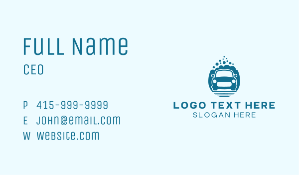 Car Bubble Wash  Business Card Design Image Preview