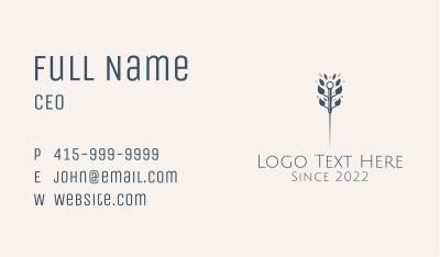Organic Acupuncture Flower  Business Card