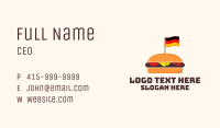 German Burger Sandwich  Business Card Image Preview