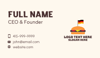 German Burger Sandwich  Business Card Design