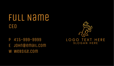 Golden Roaring Lion Business Card Image Preview