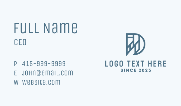 Corporate Firm Letter D Business Card Design Image Preview