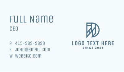 Corporate Firm Letter D Business Card Image Preview