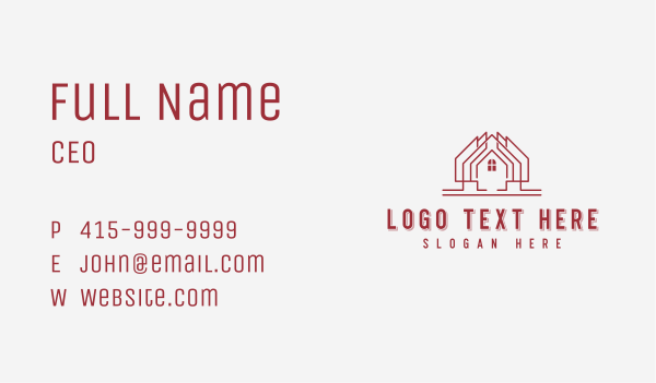 Contractor Construction Roofing Business Card Design Image Preview