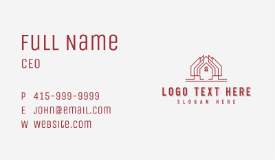 Contractor Construction Roofing Business Card Image Preview