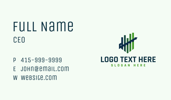 Upscale Market Stock Graph Business Card Design Image Preview
