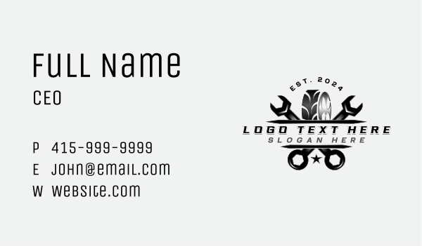 Wrench Tire Garage Business Card Design Image Preview