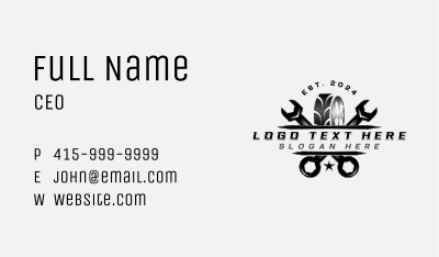 Wrench Tire Garage Business Card Image Preview