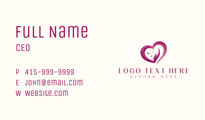 Heart Hand Care Business Card Image Preview