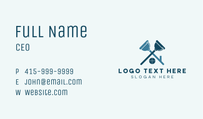 Housekeeping Plunger Tool Business Card Image Preview