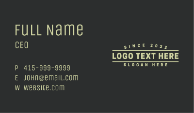 Generic Branding Agency Business Card Image Preview