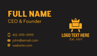 Golden Royal Couch  Business Card Preview