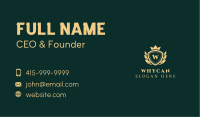 Wreath Crown Shield Business Card Image Preview