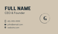 Generic Letter Classic Business Card Design