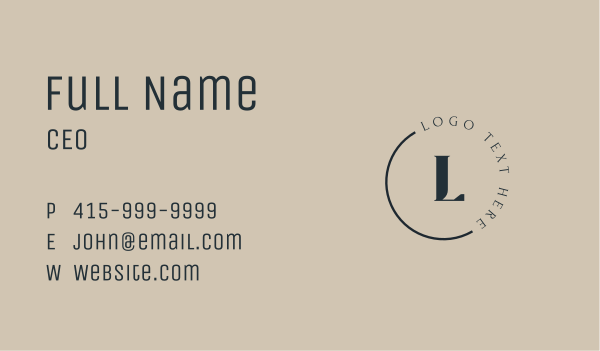Generic Letter Classic Business Card Design Image Preview